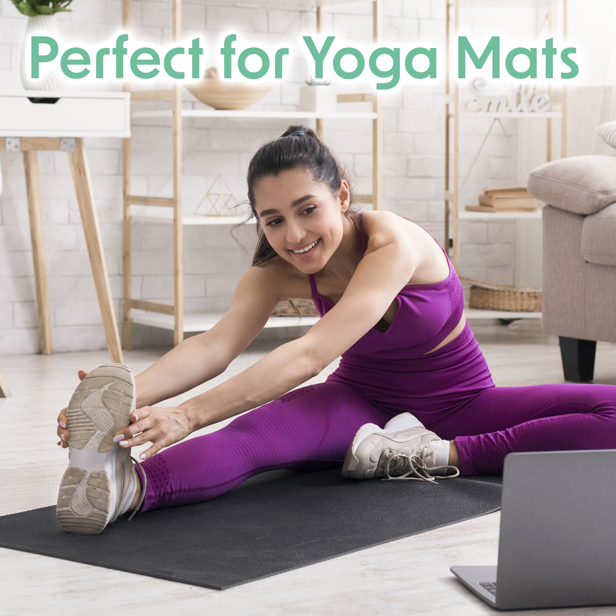 Wipex Yoga Mat Cleaner Wipes, EWG Verified Plant-Based Gym Wipes, Lemongrass & Eucalyptus, 400ct