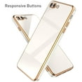 thumbnail image 2 of Case for iPhone7 Plus iPhone8 Plus, Soft Silicone Slim Case Electroplated Straight Edge Phone Case Shockproof Protective Case -White, 2 of 8