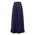 thumbnail image 4 of WRFWUL Womens Skirt Pants High Waist Wide Leg Ruffle Pants Tie Front Asymmetrical Hem Flowy Casual Dressy Trousers, 4 of 4