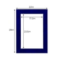 thumbnail image 3 of Royal Blue Suede Acid Free 22x28 Picture Frame Mats with White Core Bevel Cut for 18x24 Pictures -, 3 of 4