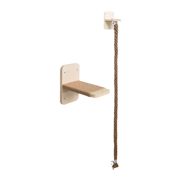 Almencla Cat Wall Shelf Scratch Post Kitten Cat Perch for Resting Exercising Lounging