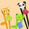 thumbnail image 6 of Baby Tableware Training Chopsticks for Cartoon Animal Eating Helper Pair Child Learning Tools for Self-Feeding and Coordination, 6 of 8