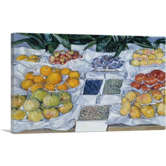 ARTCANVAS Fruits On A Display 1882 Canvas Art Print by Gustave Caillebotte - Size: 26" x 18" (1.50" Deep)