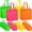 Neon Color, variant on 36 Pcs Pastel Non Woven Gift Bags Bulk with Handles, Polka Dot Goodie Bags Colorful Rainbow Party Favor for Birthday, Baby Shower, Wedding, Shoppings