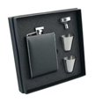 thumbnail image 1 of Visol VSET107 Portefeuille 6oz Flacon en Acier Inoxydable Noir Ensemble Cadeau, 1 of 1