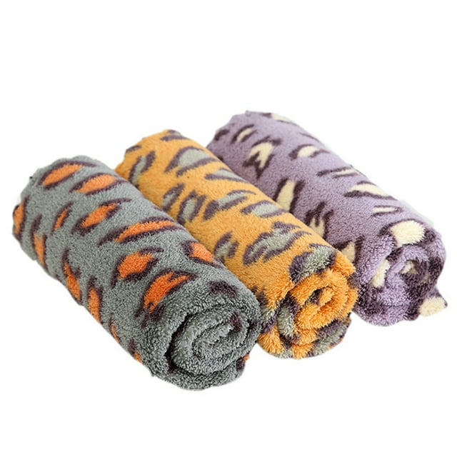 Coofit Hand Towels Super Absorbent 3PCS Leopard Print Breathable Washcloths Face Towels