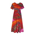 thumbnail image 2 of Vestido de Suéter para Mujeres Cuello U de Punto con Encaje Vestido de Temperamento de Moda, Vestido Cálido de Invierno de Poliéster para Diario, Fiesta Y Caso de Exposición, 2 of 3