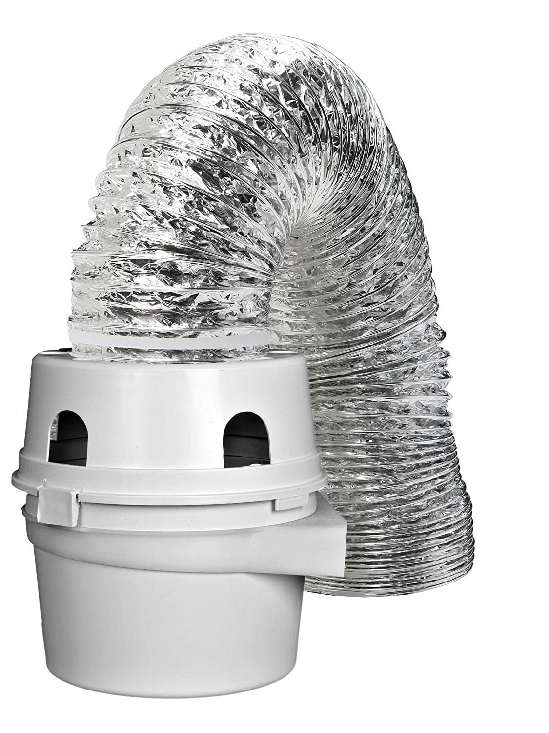 in. VentPro 5000-1 DryerDock White Plastic Quick Connect Dryer Vent 3 L x 4 Dia