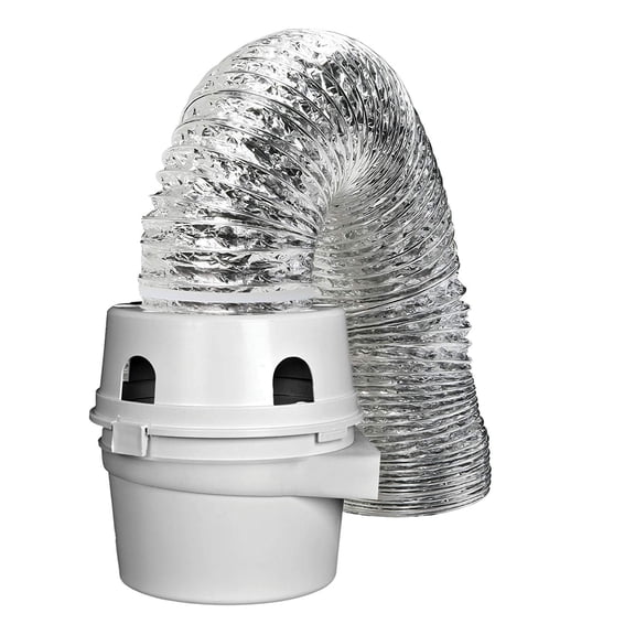 Dundas Jafine TDIDVKZW Proflex Indoor Dryer Vent Kit, 4" x 5'