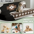 thumbnail image 7 of SCRAWLGOD Tribal Splicing Print White Black Brown Non Slip Futon Cover, Armless Washable Couch Cover for Futon, Stretchy Sofa Cover, Scratch Resistant Furniture Protector for Pets, Dog and Cat, 7 of 7
