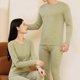 thumbnail image 5 of Gibobby Conjunto Ropa interior térmica de otoño e invierno para parejas con suéter de algodón con Base de lana para hombres y mujeres, traje largo de lana de seda para hombres（Verde， XXXXL), 5 of 5
