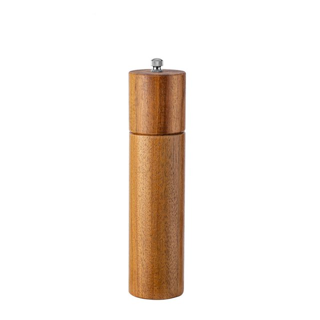 Molinillos de sal y pimienta recargables ajustables para un grosor personalizado, hechos de madera maciza con núcleo de cerámica/acero inoxidable, de 8" cada uno. JM