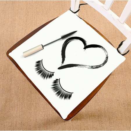 

ECZJNT False Eyelashes Mascara Brush And Black Grunge Swatc seat pad chair pads seat cushion 20x20 Inch