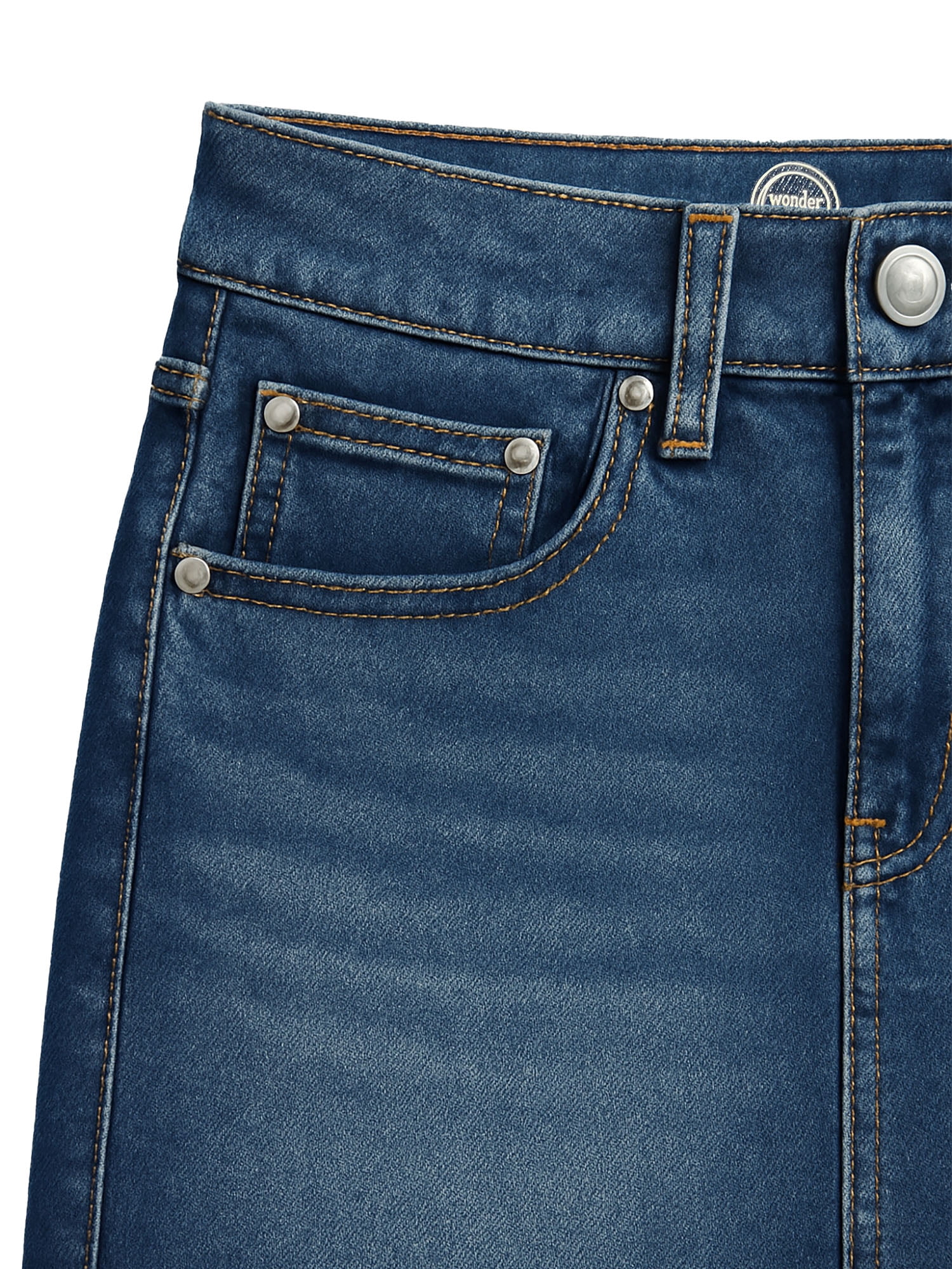 Wonder Nation Girls Denim Midi Skirt, Sizes 4-18 & Plus