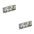 thumbnail image 3 of Inteprter Reloj despertador LED pantalla grande superficie curva multifuncional decoración de calendario temperatura para dormitorio sala de Luz blanca/blanca 2Conjunto, 3 of 6