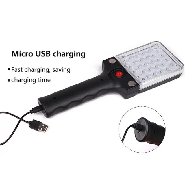 stanreset Rechargeable LED Work Light Portable Magnetic Flashlight Inspection Lamp for Car Repair Camping and Emergency