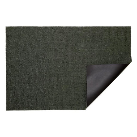 Felpudo Chilewich, vinilo macizo verde, 45 x 70 cm, para interiores y exteriores