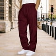thumbnail image 2 of Summer Pants for Men Cotton Regular Fit Hiking Pants Breathable Dress Pants Beach Summer Lightweight Trousers, 2 of 6