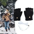 thumbnail image 6 of Usb Powered Winter Electric Mitten Heated Gloves Full&Half Finger Warmer, 6 of 9