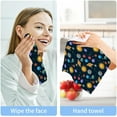 thumbnail image 7 of Coolnut Galaxy Space Planets Washcloths Towels, Highly Absorbent and Soft Cotton Face Cloths, 2 Pack Quick Dry Wash Cloths - 12 X 12 Inches Washcloth Gift, 7 of 7