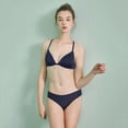 thumbnail image 3 of No Rim Light Front Button Comfortable Summer Sexy Y-Shaped Beautiful Bra Set, 3 of 9