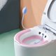 thumbnail image 5 of Bañera de asiento para asiento de inodoro | Lavabo portátil plegable con manguera de descarga | Tazón Ancho Profundo | Se adapta a inodoros alargados redondos estándar | Fácil almacenamiento, 5 of 6