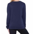 thumbnail image 6 of Matty M Women's Stretch Fabric Long Sleeve Tee S/Charcoal, 6 of 7