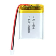 AKZYTUE 3.7V 1000mAh Battery 803040 Lithium Polymer Ion Rechargeable Li-ion Li-Po Battery with 2P PH 2.0mm Pitch Connector