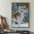 thumbnail image 4 of Wolf - Stamped & Counted Cross Stitch s Pre-printed Cloth 11ct 3è¡å°å¸, 4 of 8