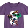 thumbnail image 3 of Marvel The Avengers - Birthday 6 - Toddler And Youth Girls Fitted Short Sleeve Graphic T-Shirt, 3 of 5