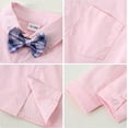 thumbnail image 4 of ZOEREA Toddler Baby Boy Clothes Suit Gentleman Wedding Outfits, Formal Dress Shirt+Bowtie+Vest+Boutonniere+Suspender Pants, 4 of 13
