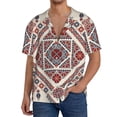 thumbnail image 1 of Fotbe Fashion Tatreez2 Camisa Estampada de Manga Corta para Hombre, Casual de Verano, Estilo Playero, Sin Arrugas-XX-Large, 1 of 5