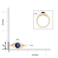 thumbnail image 4 of Angara Natural 1.6 Ct. Blue Sapphire Solitaire Ring in 14K Rose Gold for Women (Ring Size: 11.5), 4 of 9