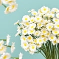 thumbnail image 3 of Fake White Flowers, 4 Bouquet/Daisy Flowers Artificial, 0 Inch Fake Daisies Outdoor Plants, Spring Wild Flowers for Wedding Daisy Party Decorations (White), 3 of 5