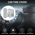 thumbnail image 2 of Unique Bargains 1 Set Car Tire Cover 73x110cm Waterproof Outdoor Tire Storage Tire Cover Silver Tone with 4 Felt Pads, 2 of 7