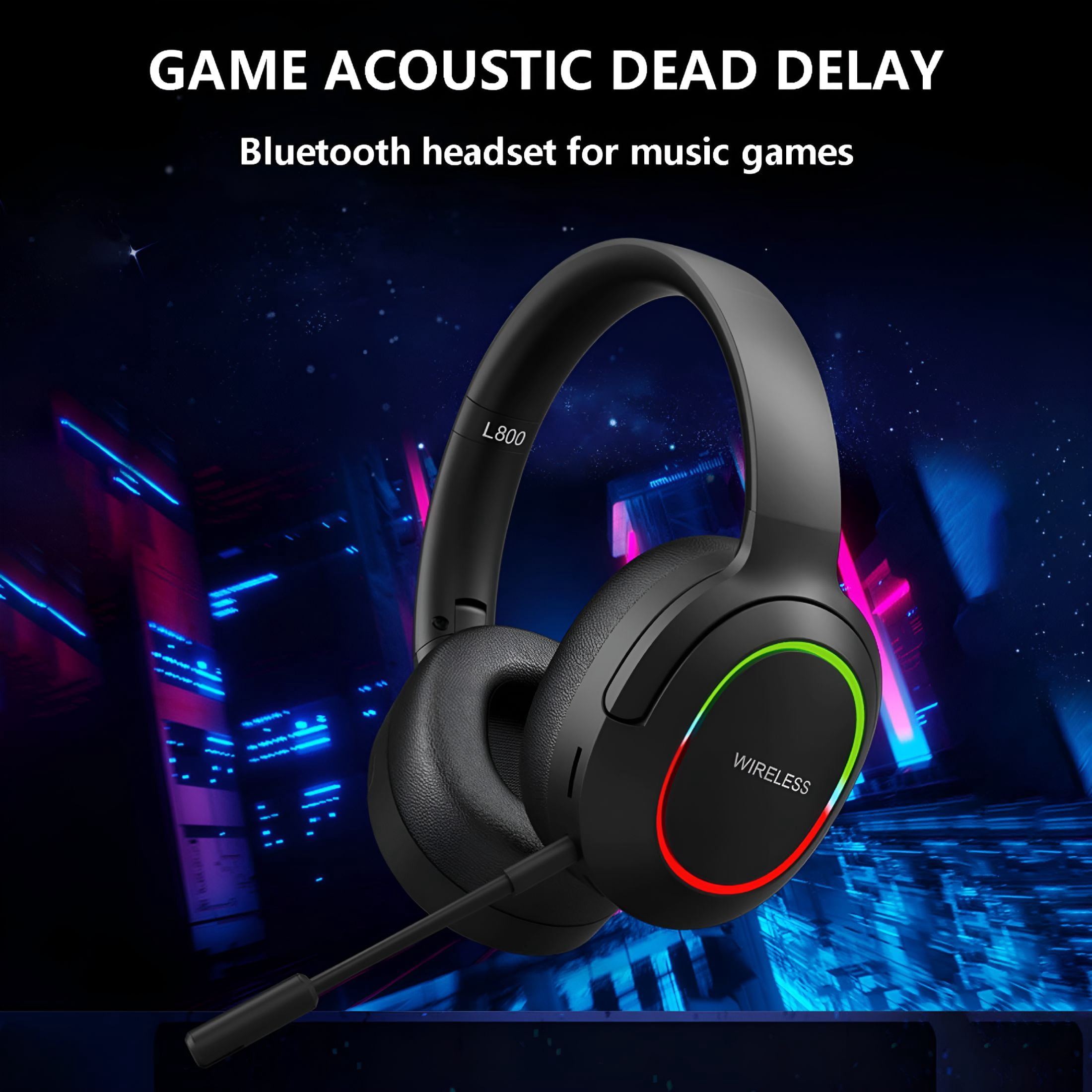 GJX Bluetooth Headset,Wireless Headset with Noise Cancelling Microphone for Work,On Ear Headphones with USB Dongle and Mute Mic for Computer,Office Headset for Work,Call Center