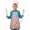 Football Bow Pink, variant on Football Outline Orange Pattern Teens Aprons, Adjustable Neck Strap, Toddler & Teens Aprons for Cooking & Baking, 19x23.6 Inches