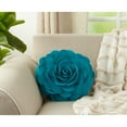 thumbnail image 2 of Saro Lifestyle FT095.TE16R 16 in. Rose Flower Design Poly Filled Throw Pillow, Teal, 2 of 5