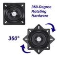 thumbnail image 4 of Uxcell 2 Pack Seat Swivel Base A3 Steel Plate, 8 Inch Bar Stool Swivel for Recliner Chair & Bar Stool, Black, 4 of 6