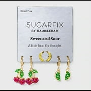 Sugarfix by Baublebar Sweet & Sour 3pk Fruit Earrings Fancy