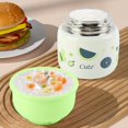 thumbnail image 5 of Hot Food Thermos, 500ml Insulated Lunch Box, 316 Stainless Steel with Bowl and Spoon, Handle, for Soup (Fruit World), 5 of 5