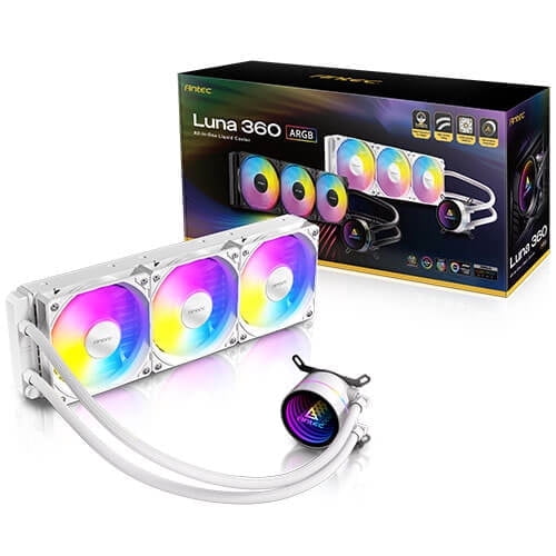 Antec Luna 360 ARGB White AIO Liquid CPU Cooler