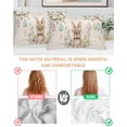 thumbnail image 4 of Bunny Easter Satin Pillowcase for Hair and Skin with Zipper, Soft Breathable Cooling Silk Pillow Cases, Colorful Eggs Spring Floral Rustic Throw Pillow Covers Queen Size 20"x30" Set of 2, 4 of 6