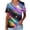 Multi 05, variant on Fesfesfes Women Tops Women's Fashion Casual Print Astral V-neck Short Sleeve T-shirt Fitted Shirts for Women M(US:6)