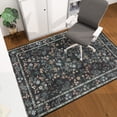 thumbnail image 5 of CHAKME 48" X 60" Dark Botanical Protective Flooring Office Chair Mat Hardwood Floor Tile Floor Heavy Duty Desk Chair Mat Carpet Anti Slip Office Floor Mat Rolling Chairs Low Pile Under Desk Rug, 5 of 8