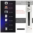 thumbnail image 4 of Track Lighting, 40cm Wall Mounted Embedded Outlet Adapter Track Accessory Outlet Power Strip with Removable Outlet Adapter for Kitchen Office Closet Studio, 4 of 7