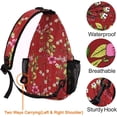 thumbnail image 3 of Mosiso Sling Backpack Outdoor Causal Daypacks Pattern Rope Crossbody Shoulder Bag For Travel Hiking, Red Periwinkle, 3 of 6