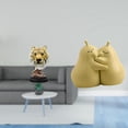 thumbnail image 2 of Cabeza de tigre esculpida para mesa. Figura decorativa de cabeza de animal. Sujetalibros de resina. Ideal para oficina, hogar, sala de estar, entrada, 2 of 8