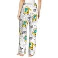 thumbnail image 3 of Goofa Dinosaur on Excavator Printed Soft Pajama Pants for Women, Wide Leg Comfy Casual Lounge Yoga Pants-, 3 of 9