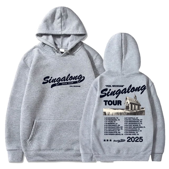 Phil Wickham Singalong Tour Sudaderas con capucha Unisex Moda Manga Larga Sudaderas Jerséis